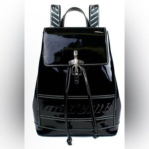 MadeMe Black Patent Vinyl Backpack - NWT